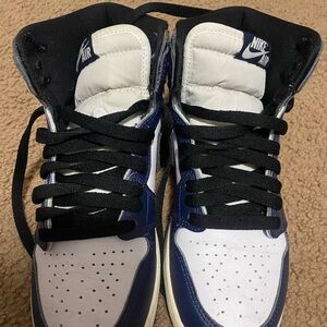 Nike High-Top Sneakers in Black, White, and Blue